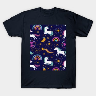 Unicorn Pattern T-Shirt